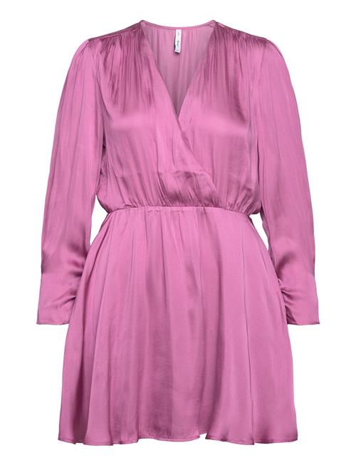 Mango Wrapped Satin Dress Mango Pink