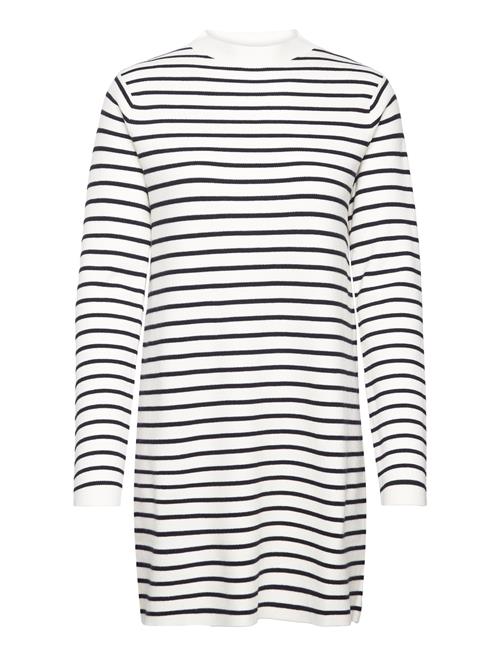 Striped Jersey Dress Mango White