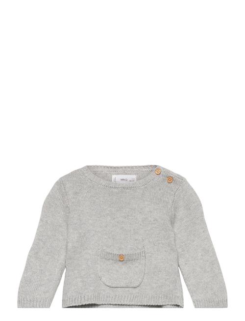 Knit Cotton Sweater Mango Grey