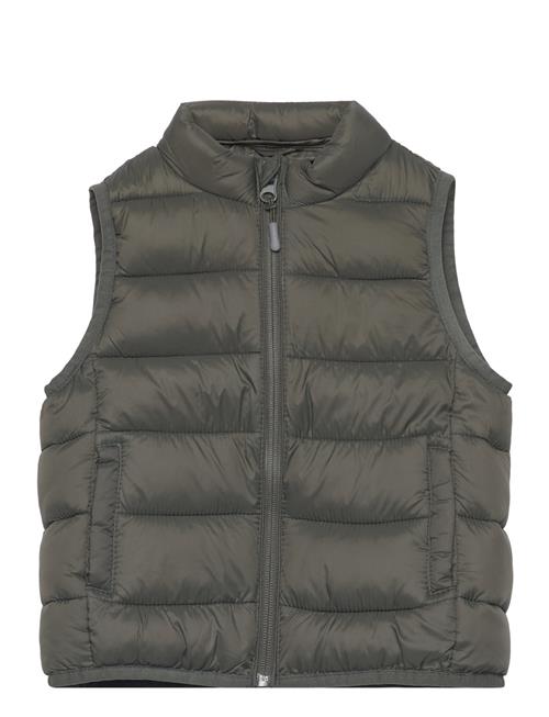 Se Mango Quilted Gilet Mango Khaki ved Booztlet