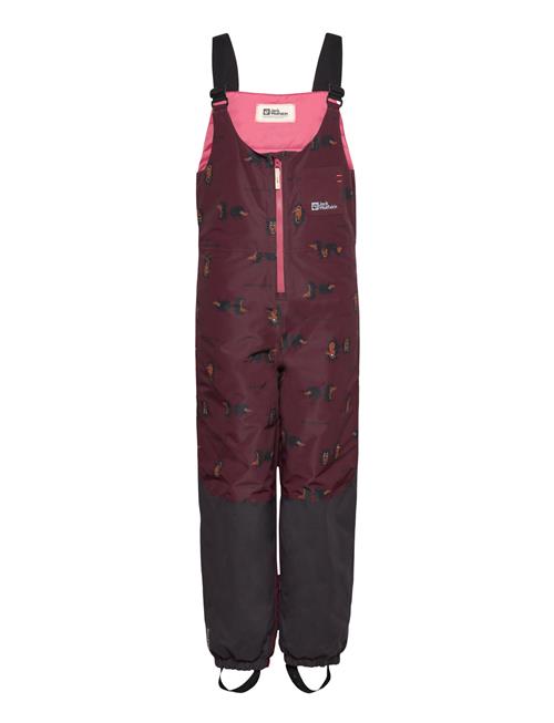 Se Jack Wolfskin Gleely 2L Ins Print Bib K Jack Wolfskin Burgundy ved Booztlet