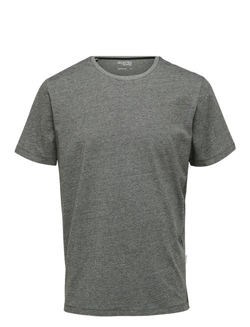 Se Selected Homme Slhaspen Mini Str Ss O-Neck Tee Noos Selected Homme Grey ved Booztlet