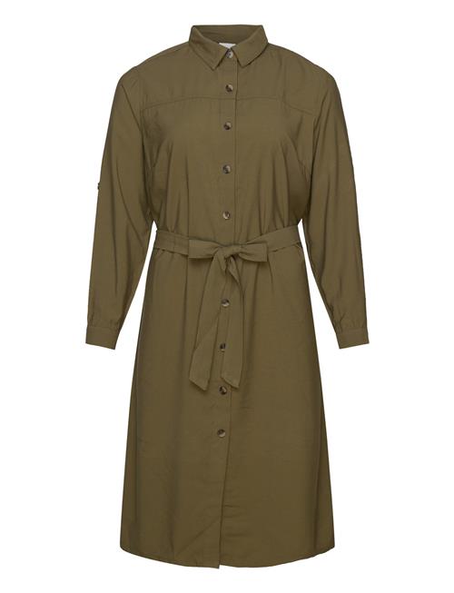 ONLY Carmakoma Carnabi 3/4 Blk Shirt Dress Wvn ONLY Carmakoma Green