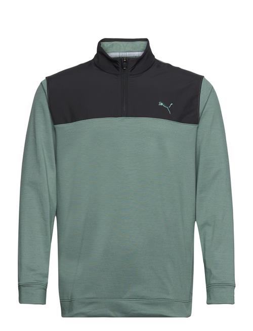 PUMA Golf Cloudspun Colorblock 1/4 Zip PUMA Golf Green