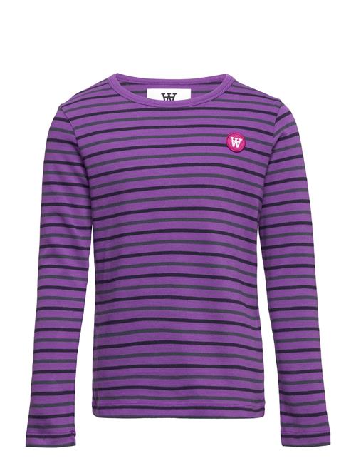 Wood Wood Kim Stripe Junior Long Sleeve Gots Wood Wood Purple