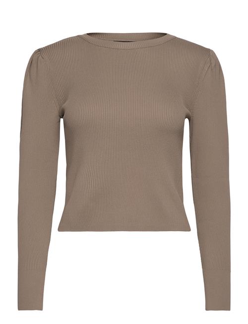 Onlsally L/S Puff Pullover Knt ONLY Brown