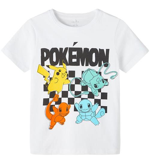 Name It Name It T-shirt - NkmJulin Pokemon - Bright White m. Print