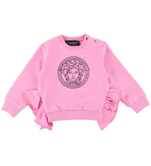 Se Versace Versace Sweatshirt - Pink m. Logo ved KidsWorld