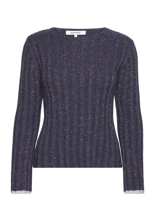 Soft Rebels Srceline Blouse Knit Soft Rebels Blue