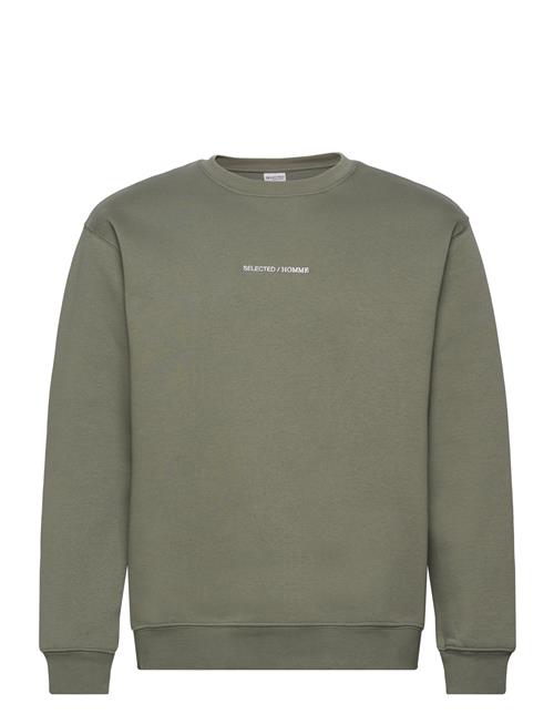 Selected Homme Slhhankie Logo Crew Neck Sweat Noos Selected Homme Khaki