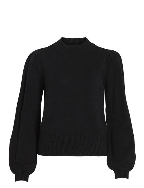 Vila Viril Turtle-Nk Balloon L/S Top - Noos Vila Black