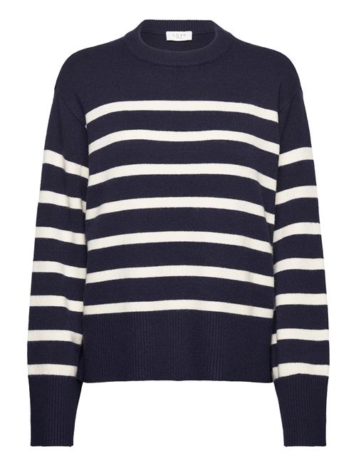 Se NORR Lindsay New Knit Stripe Top NORR Navy ved Booztlet