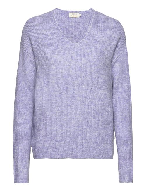 Se ONLY Onlcamilla V-Neck L/S Pullover Knt Noos ONLY Purple ved Booztlet