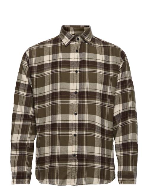 Selected Homme Slhregowen-Flannel Shirt Ls Check Selected Homme Khaki