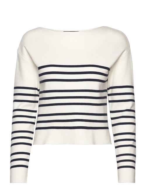 Mango Boat-Neck Knitted Sweater Mango White