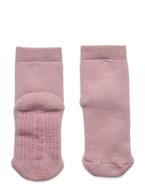 Cotton Socks - Anti-Slip Melton Pink