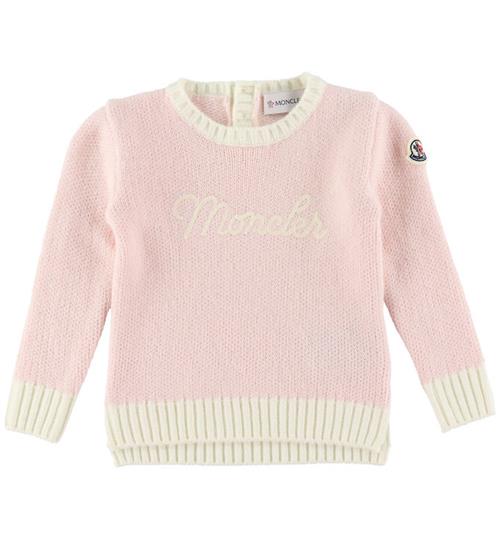 Moncler Moncler Bluse - Uld - Rosa m. Hvid