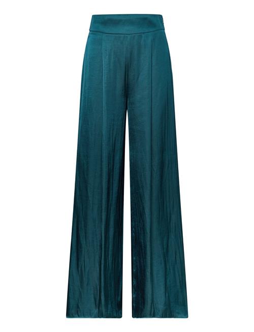 Se Mango Satin Wideleg Trousers Mango Blue ved Booztlet