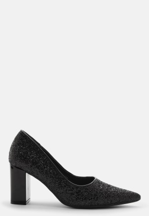 Se BUBBLEROOM Trinny Glitter Pumps Black 38 ved Bubbleroom