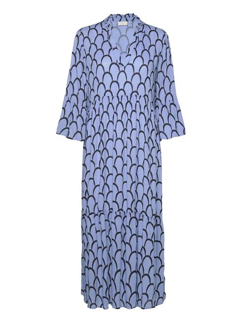 Kaamber Long Layer Dress Printed Kaffe Blue