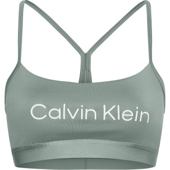 Calvin Klein Bh Sport Essentials Low Support Bra Blå polyester Small Dame