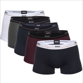 BOSS 5P Cotton Boxer Trunks Flerfarvet-2 bomuld Medium Herre