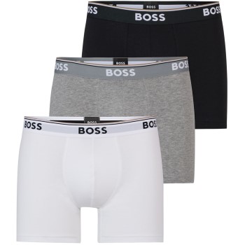 BOSS 3P Cotton Stretch Boxer Brief Long Flerfarvet bomuld Small Herre