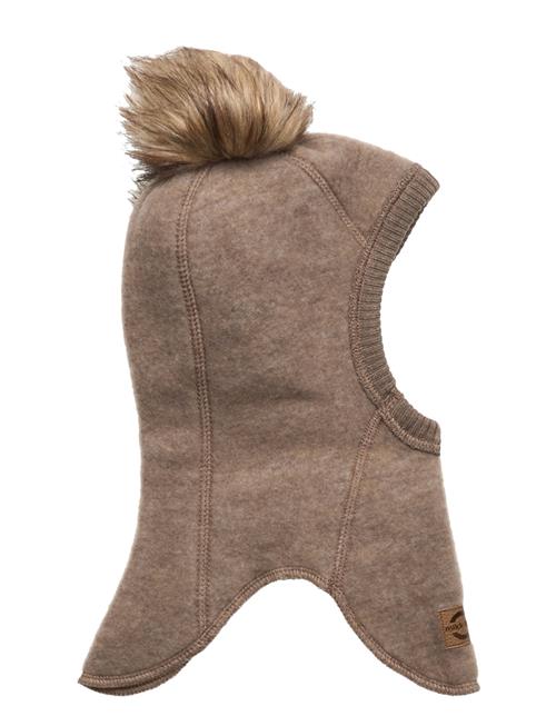 Se mikk-line Wool Fullface W. Pom Pom Mikk-line Brown ved Booztlet