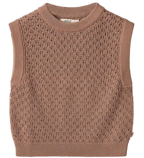 Wheat Wheat Vest - Strik - Saga - Berry Dust