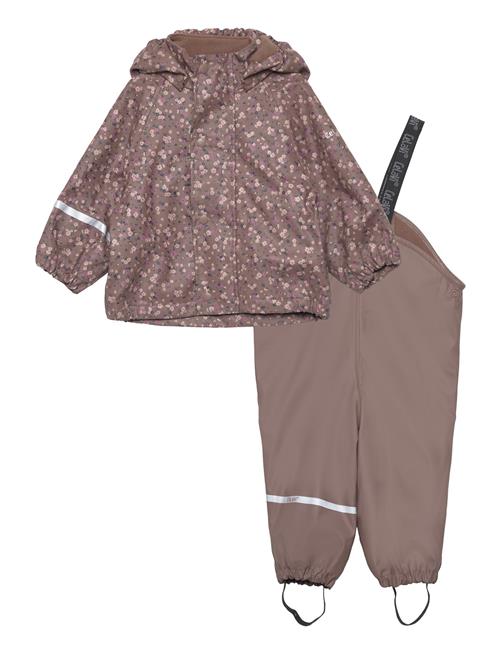 Se CeLaVi Rainwear Set -Aop, W.fleece CeLaVi Pink ved Booztlet