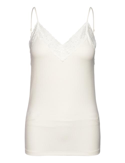 Selected Femme Slfmandy Rib Lace Singlet Noos Selected Femme White