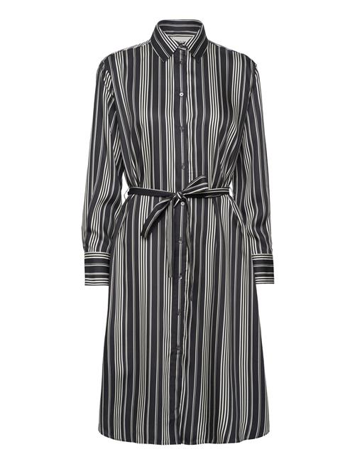 GANT Rel Striped A-Line Shirt Dress GANT Black