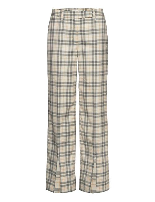 Se GANT Low Rise Straight Checked Pants GANT Beige ved Booztlet