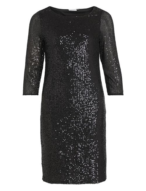 Vila Visparkling 3/4 O-Neck Dress/Ka Vila Black