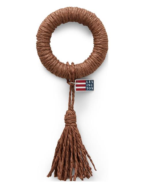 Lexington Home Recycled Paper Straw Napkin Ring With Tassel Lexington Home Brown