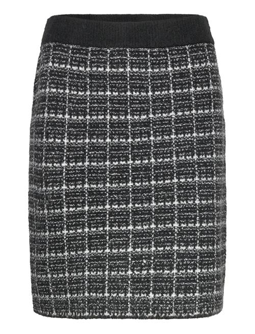 Vila Viaudrey Check Knit Skirt /Ka Vila Black