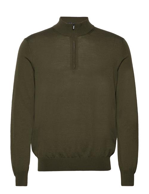 Mango 100 Merino Wool Sweater With Zip Collar Mango Khaki