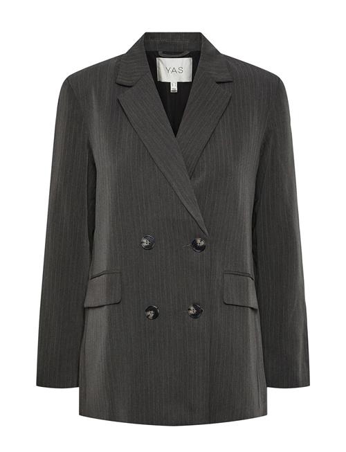 Se YAS Yaspinly Ls Pinstripe Blazer S. YAS Grey ved Booztlet