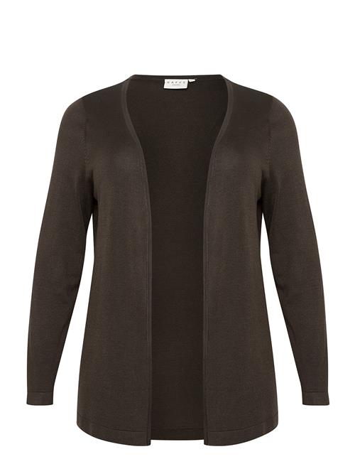 Se Kaffe Curve Kcfarsia Cardigan Kaffe Curve Grey ved Booztlet