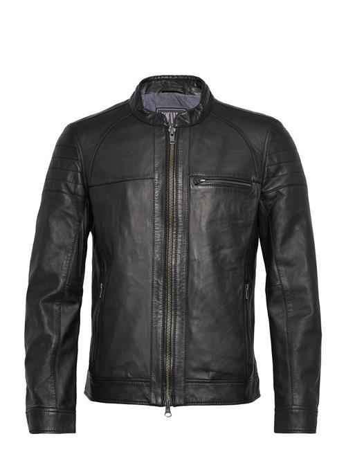 Jofama Costner Zipped Leather Jacket Jofama Black