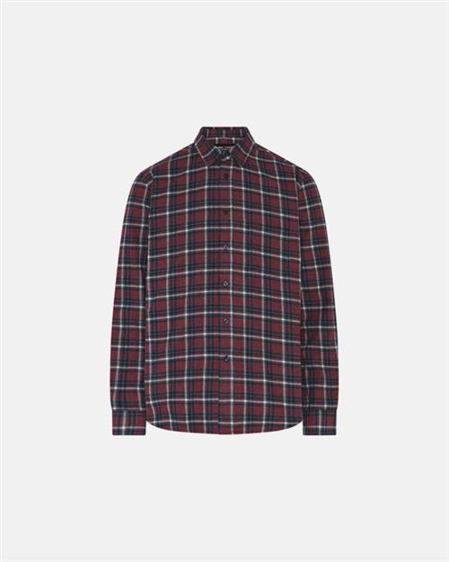 Flannel skjorte | 100 bomuld | Rød