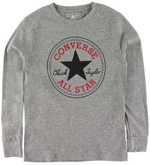 Se Converse Bluse - GrÃ¥meleret m. Logo ved KidsWorld