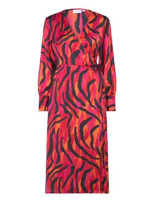 Vila Vinaria L/S Wrap Midi Dress/Dc/Su Vila Red