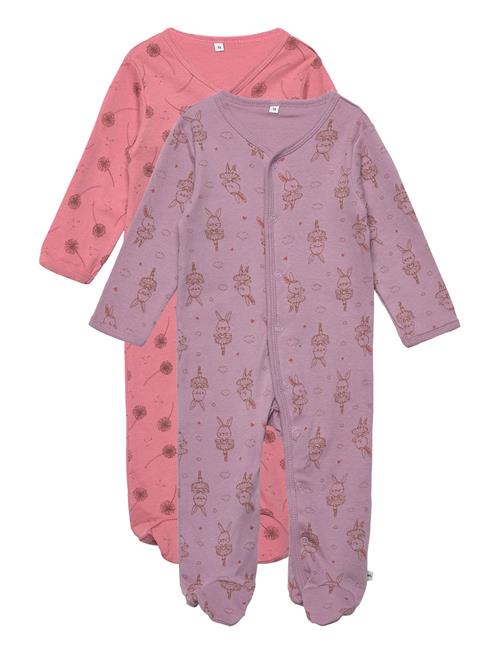 Nightsuit W/F -Buttons 2-Pack Pippi Patterned