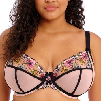 Elomi Bh Carrie Underwire Plunge Bra Sort/Rosa I 75 Dame