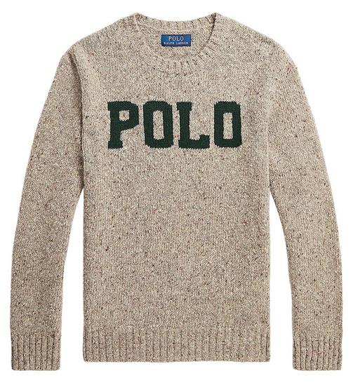 Se Polo Ralph Lauren Bluse - Uld - Brunmelerert m. MÃ¸rkegrÃ¸n ved KidsWorld