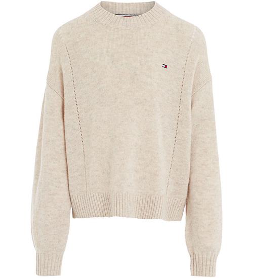 Tommy Hilfiger Tommy Hilfiger Bluse - Uld - Strik - Essential - Merino Mela