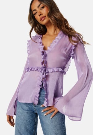 Madeleine Bitici X Bubbleroom Madeleine Sheer Blouse Lilac 2XL