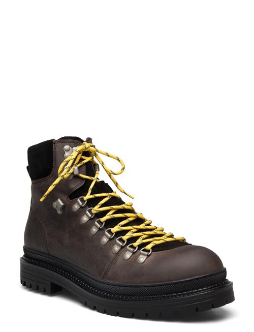 Selected Homme Slhlandon Leather Hiking Boot B Selected Homme Brown