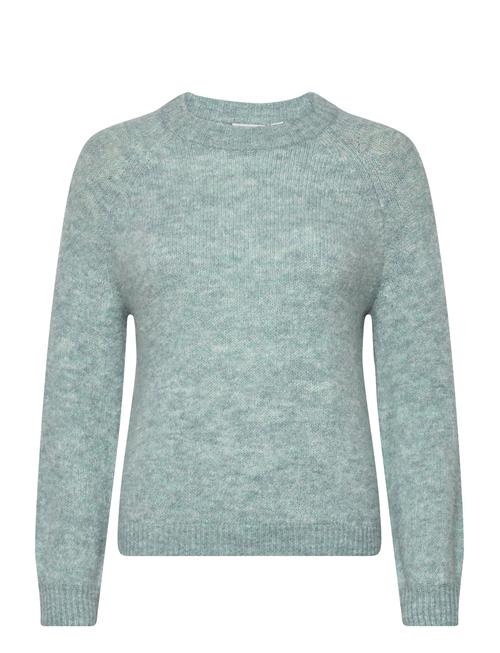 Se Vila Vijamina O-Neck L/S Knit Top - Noos Vila Blue ved Booztlet